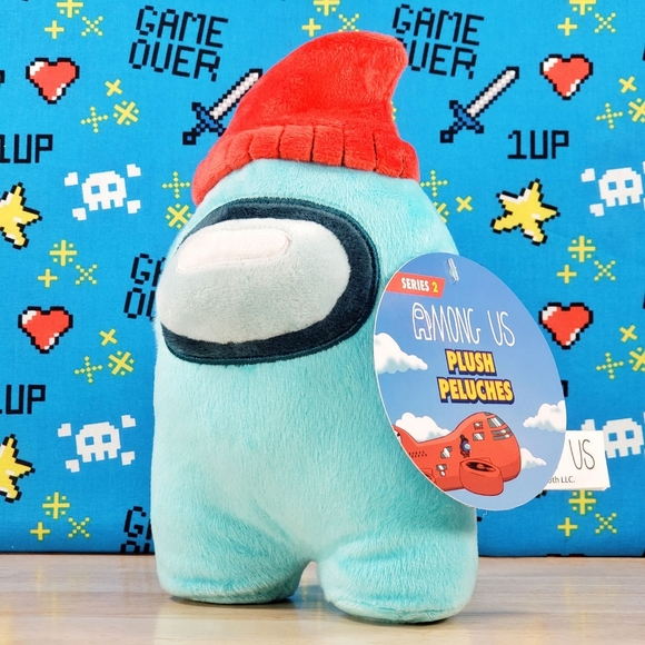 Among Us BLUE CREWMATE 7" w/ Red Beanie 2022 Series 2 100% Genuine Toikido Plush - Picture 6 of 11